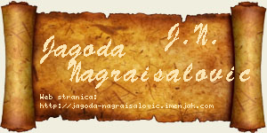 Jagoda Nagraisalović vizit kartica